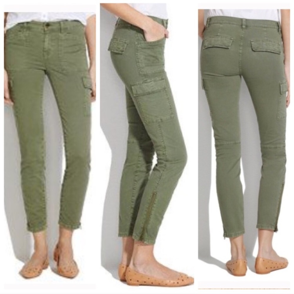 Madewell Skinny Skinny Ankle Zip Cargos Olive 25